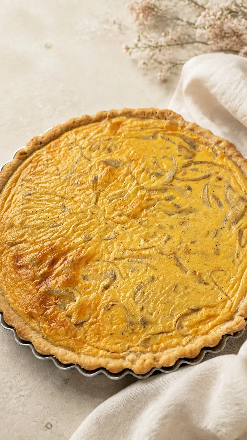 Quiche de Cebola caramelizada